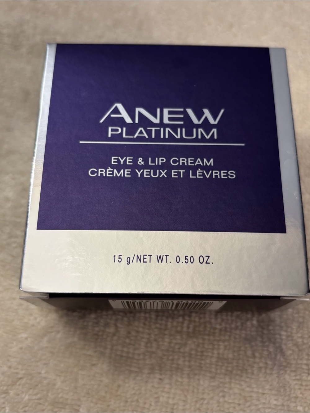 Avon Anew Platinum Eye & Lip Cream - Purple & Silver Packaging NEW 0.50 oz